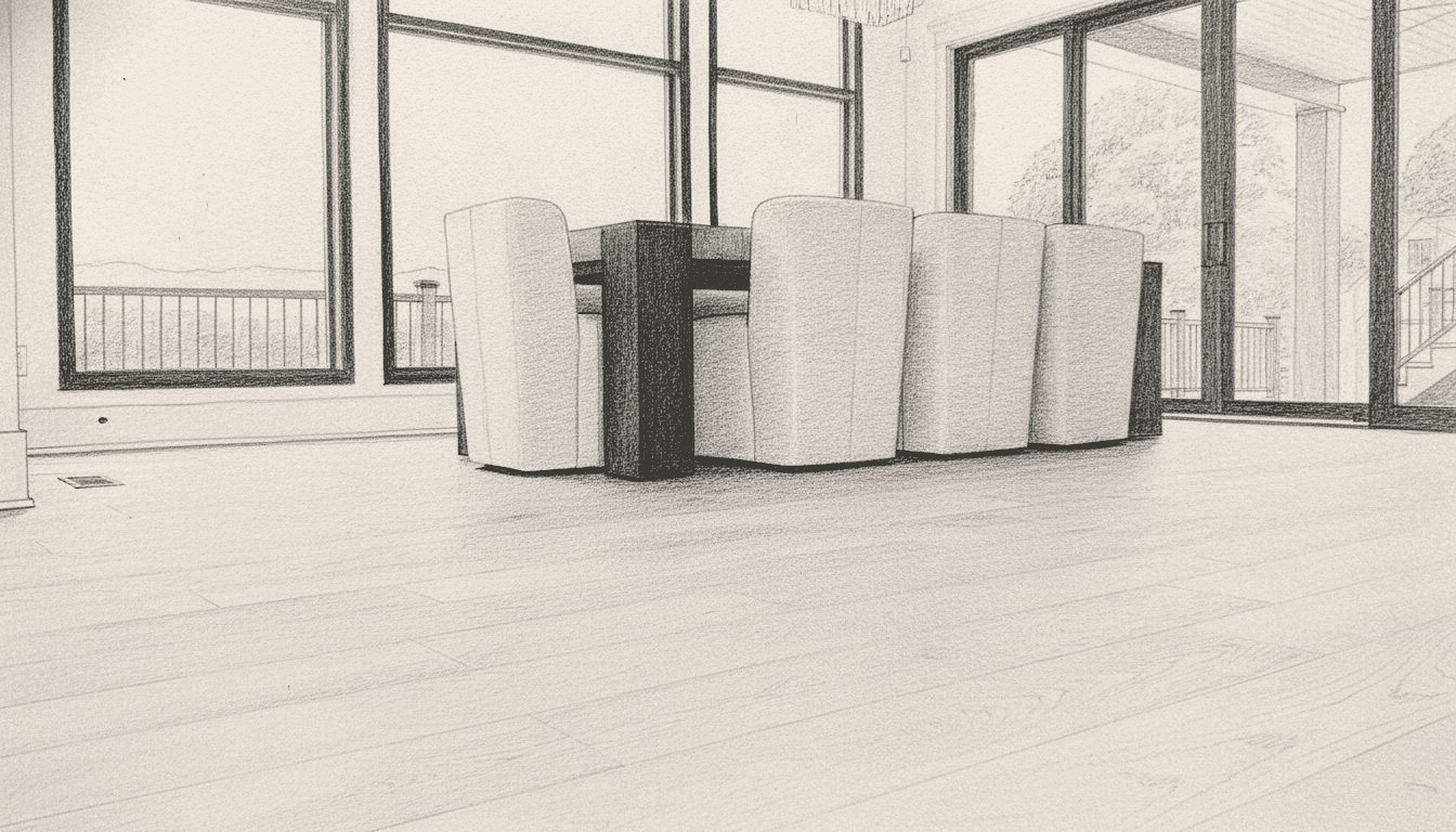 Custom hardwood floor in a Central Indiana home